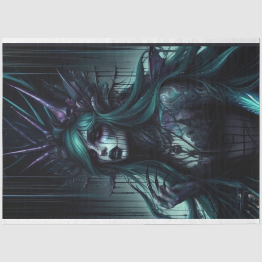 Dark Mermaid Tissue Paper Seidenpapier (Vorderseite)