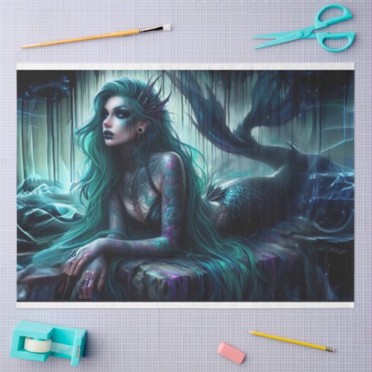 Dark Mermaid Tissue Paper Seidenpapier (Basteln)