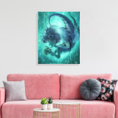 Dark Mermaid Wrapped Canvas Print - Secret Kisses Leinwanddruck (Insitu (Wohnzimmer))