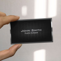 Dark Metal Cells Plastic Chirurgen Business Card