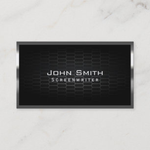 Dark Metal Cells Screenwriter Business Card Visitenkarte