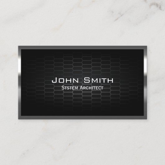 Dark Metal Cells System Architect Business Card Visitenkarte (Vorderseite)
