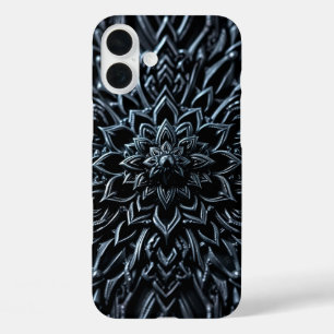 Dark Metallic Mandala iPhone 16 Plus Hülle