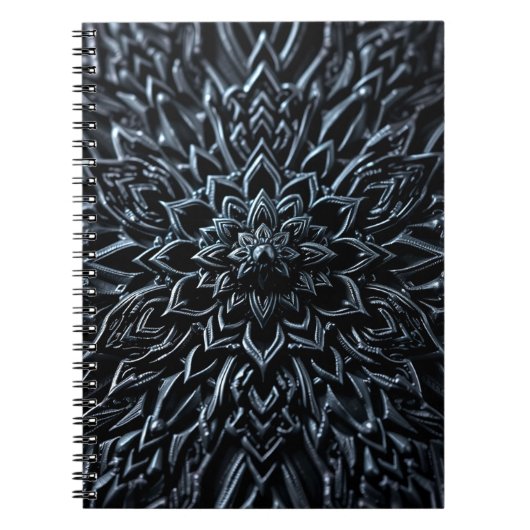 Dark Metallic Mandala Notizblock (Vorderseite)