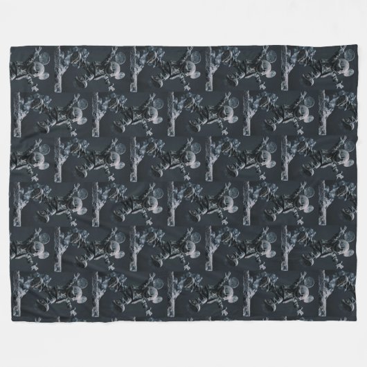 Dark Mickey Mouse Muster Gothic Design Fleecedecke (Vorderseite (Horizontal))