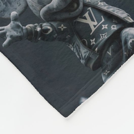 Dark Mickey Mouse Muster Gothic Design Fleecedecke (Ecke)