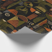 Dark Mid Century Geometric Pattern (1) Geschenkpapier (Ecke)