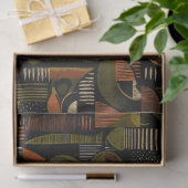 Dark Mid Century Geometric Pattern (1) Seidenpapier (Geschenk)
