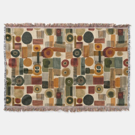 Dark Mid Century Geometric Pattern (2) Decke (Vorderseite)