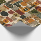 Dark Mid Century Geometric Pattern (2) Geschenkpapier (Ecke)