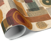 Dark Mid Century Geometric Pattern (2) Geschenkpapier (Rolleneckpunkt)