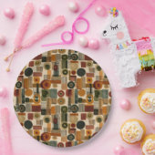 Dark Mid Century Geometric Pattern (2) Pappteller (Party)