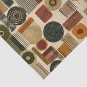 Dark Mid Century Geometric Pattern (2) Seidenpapier (Detail)