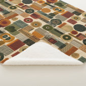 Dark Mid Century Geometric Pattern (2) Sherpadecke (3/4)