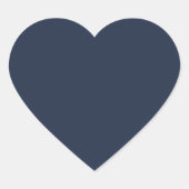 Dark Midnight Blue Cute Heart Sticker (Vorderseite)