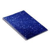 Dark Midnight Blue Glitzer Notizblock (Rechte Seite)