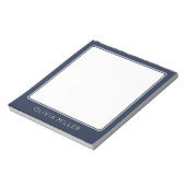 Dark Midnight Blue Minimalist Notepad Notizblock (Rotiert)