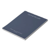 Dark Midnight Blue Minimalist Notepad Notizblock (Rotiert)