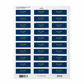 Dark Midnight Blue Minimalistisch Envelope-Adresse (Vorne)