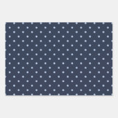 Dark Midnight Blue & Pattern Wrapping Paper Set Geschenkpapier Set (Vorderseite 2)