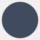 Dark Midnight Blue Round Sticker (Vorderseite)
