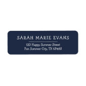 Dark Midnight Blue - Stylish Return Address Labels (Vorne)