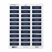Dark Midnight Blue - Stylish Return Address Labels (Vorne)