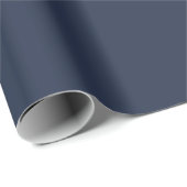 Dark Midnight Blue Wrapping Paper Roll Geschenkpapier (Rolleneckpunkt)