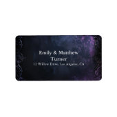 Dark Midnight Gothic Elegance Adressaufkleber (Vorne)