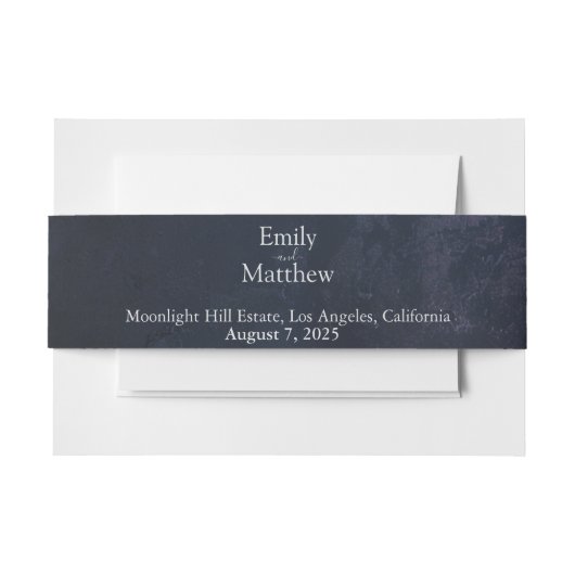 Dark Midnight Gothic Elegance Einladungsbanderole (Vorderseite Beispiel)