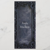 Dark Midnight Gothic Elegance Menükarte (Rückseite)