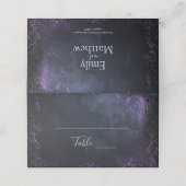 Dark Midnight Gothic Elegance Platzkarte (Außenseite Aufgefaltet)