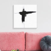 Dark Minimalist Abstract Expressionist Canvas Art Leinwanddruck (Insitu (Wohnzimmer))