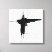 Dark Minimalist Abstract Expressionist Canvas Art Leinwanddruck (Vorderseite)