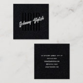 Dark minimalist black quadratische visitenkarte (Vorne/Hinten)