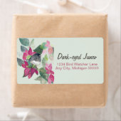 Dark Mit Augen Junco Watercolor Rücksendeadresse (Insitu)