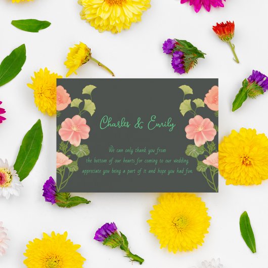 Dark Mittwoch Thema Dankeskarte