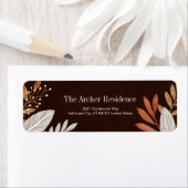 Dark Mocha Gold Vein Leaf Botanical (Insitu)