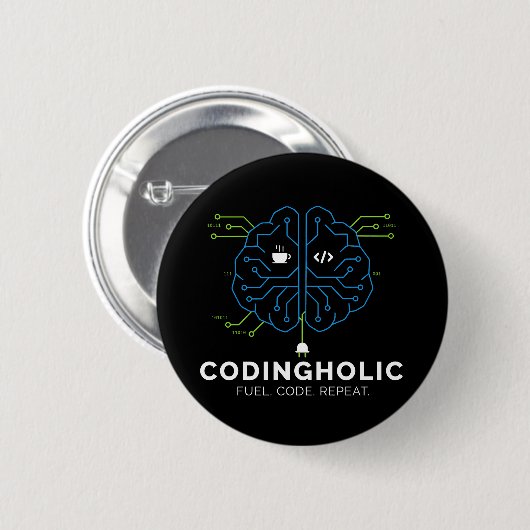 Dark Mode Coder Button Nerd Geek Tech Pin Swag (Vorne & Hinten)