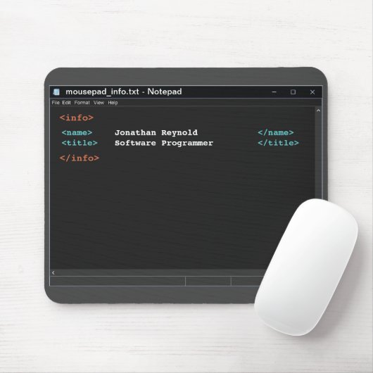 Dark Mode Coder für die Programmierung im Notepad Mousepad (Mit Mouse)
