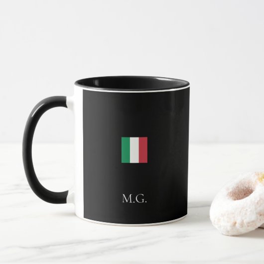 Dark Mode Matte Black Ceramic Mug Custom Tasse (Mit Donut)