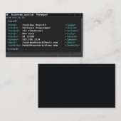 Dark Mode Notepad Coder Format Computer-Programmie Visitenkarte (Vorne/Hinten)