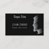 Dark Modern Barbershop Men's Stylist Visitenkarte (Vorderseite)