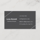 Dark Modern Business Cards Visitenkarte (Vorderseite)