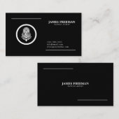 Dark Modern Tattooist Logo Black Tattoo Artist Visitenkarte (Vorne/Hinten)