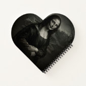 Dark Mona Lisa Notebook Notizblock (Rückseite)