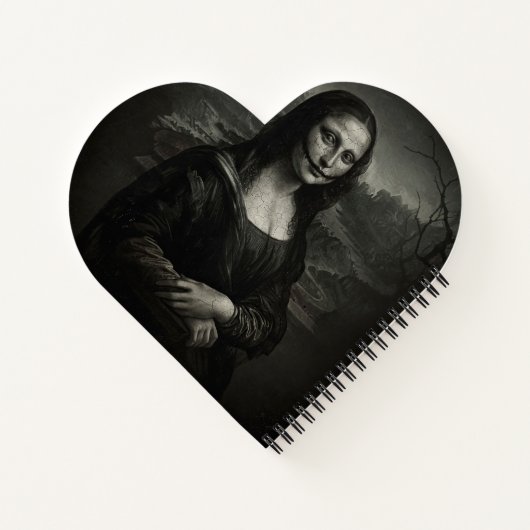 Dark Mona Lisa Notebook Notizblock (Rückseite)