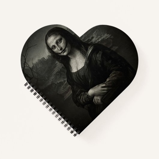 Dark Mona Lisa Notebook Notizblock (Vorderseite)