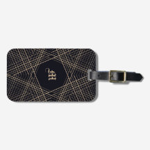 Dark Monogram Geometric Star Gothic Stylish Black