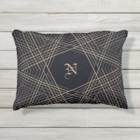 Dark Monogram Geometric Star Gothic Stylish Black